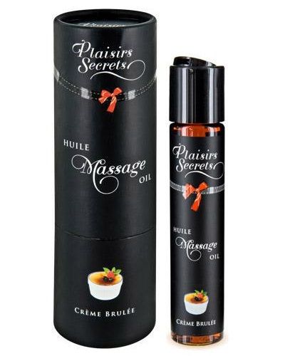 Массажное масло с ароматом крем брюле Huile de Massage Gourmande Creme Brulée - 59 мл. - Plaisir Secret - купить с доставкой в Москве