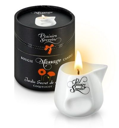 Массажная свеча с ароматом мака Jardin Secret De Provence Coquelicot - 80 мл. - Plaisir Secret - купить с доставкой в Москве