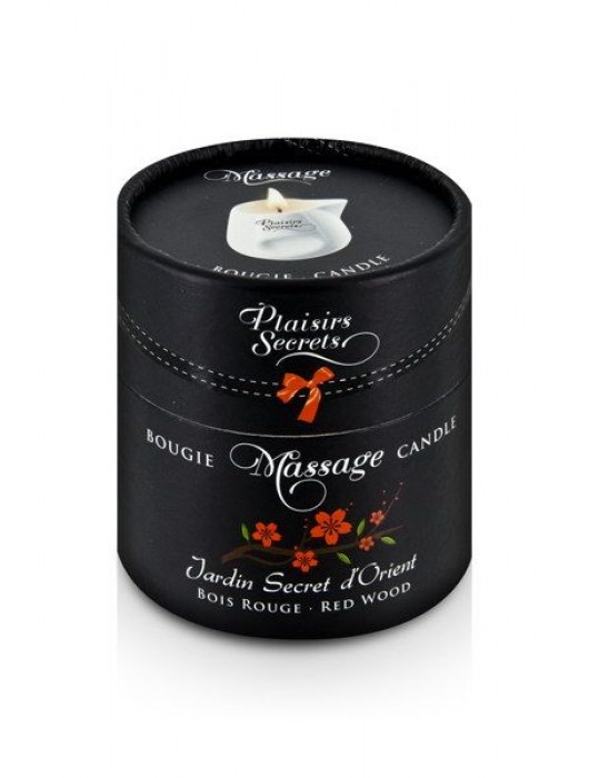 Массажная свеча с ароматом красного дерева Jardin Secret D orient Bois Roug - 80 мл. - Plaisir Secret - купить с доставкой в Москве