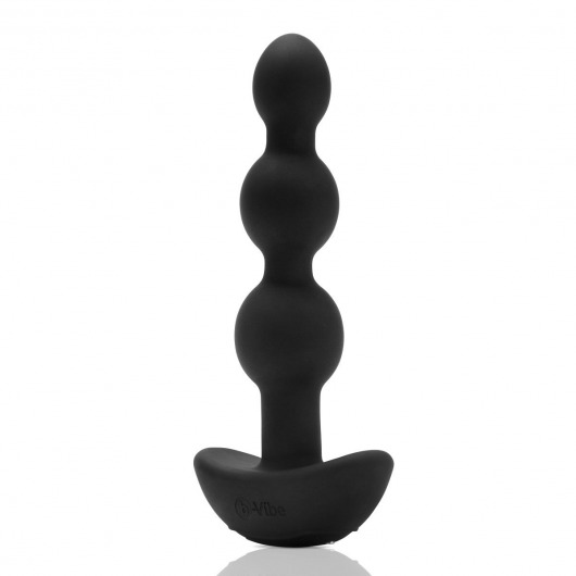 Чёрная анальная виброёлочка TRIPLET ANAL BEADS BLACK - 14 см. - b-Vibe
