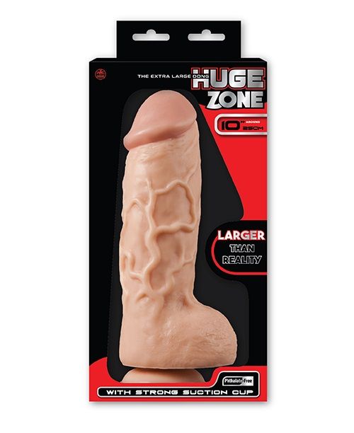 Телесный фаллоимитатор 10INCH GIANT PVC DONG WITH SUCTION CUP - 25 см. - NMC
