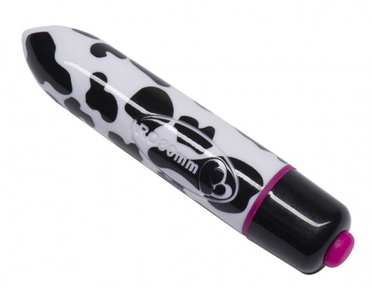 Мини-вибратор с принтом шкуры коровы RO-80MM 7-SPEED COW PRINT - 8 см. - Rocks-Off
