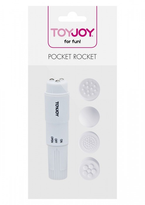 Мини-стимулятор Pocket Rocket с 4 сменными насадками - Toy Joy
