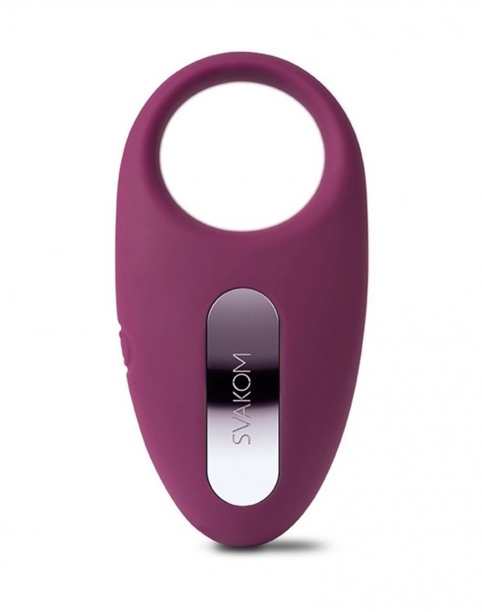 Фиолетовое эрекционное кольцо Winni Violet с вибрацией и пультом ДУ - Svakom - в Москве купить с доставкой