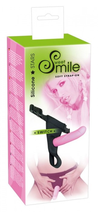 Розовый страпон на трусиках с регулируемыми бретелями Smile - 16 см. - Orion - купить с доставкой в Москве
