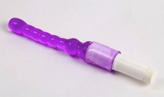 Светло-фиолетовый анальный стимулятор с вибрацией - 23,5 см. - White Label