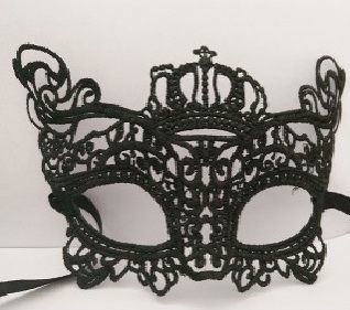 Кружевная маска в венецианском стиле с маленькой короной - White Label купить с доставкой