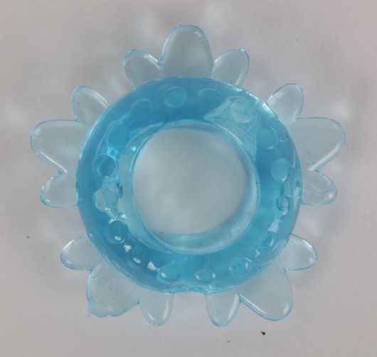 Голубое эрекционное кольцо  Снежинка - White Label - в Москве купить с доставкой