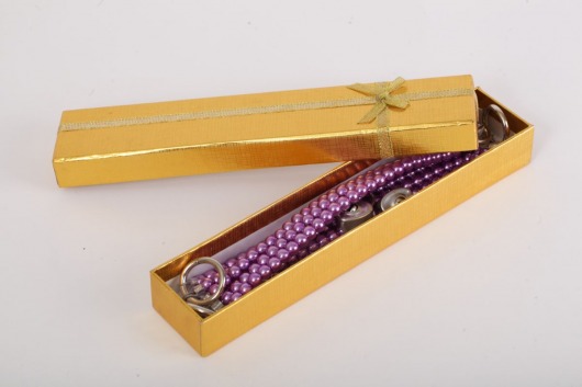 Фиолетовые оковы на ноги из бус - White Label - купить с доставкой в Москве