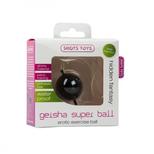 Чёрный вагинальный шарик Geisha Super Ball - Shots Media BV