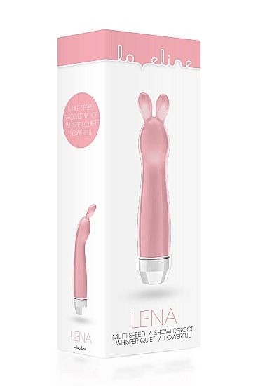 Розовый вибратор с ушками Lena - 17,2 см. - Shots Media BV