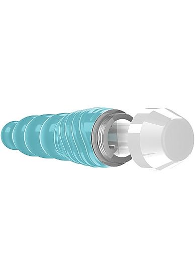 Бирюзовый сужающийся кверху вибратор Lirah - 15 см. - Shots Media BV