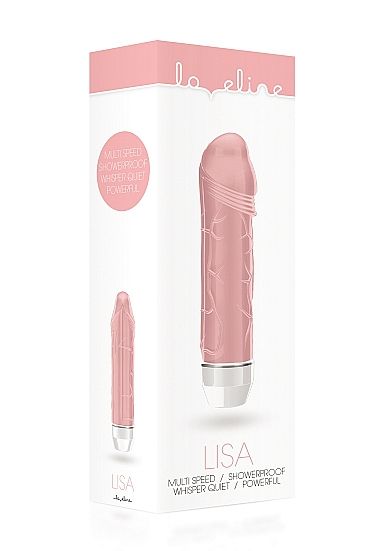 Розовый фаллический вибратор Lisa - 14,7 см. - Shots Media BV
