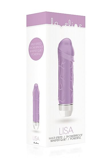 Фиолетовый фаллический вибратор Lisa - 14,7 см. - Shots Media BV