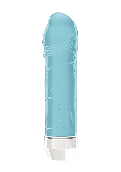 Бирюзовый фаллический вибратор Lisa - 14,7 см. - Shots Media BV