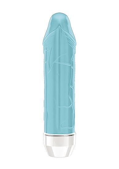 Бирюзовый фаллический вибратор Lisa - 14,7 см. - Shots Media BV