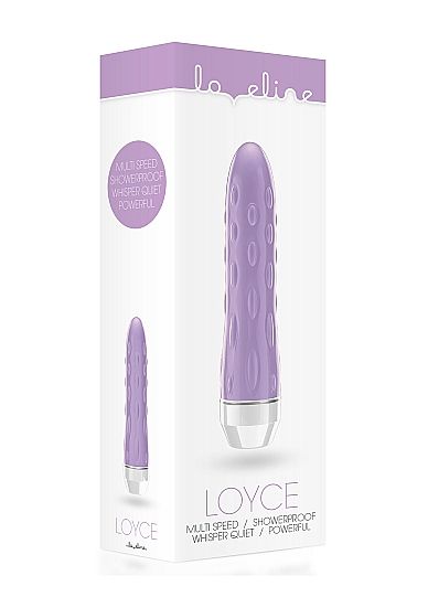 Фиолетовый вибратор Loyce с шишечками по всей длине - 14,8 см. - Shots Media BV