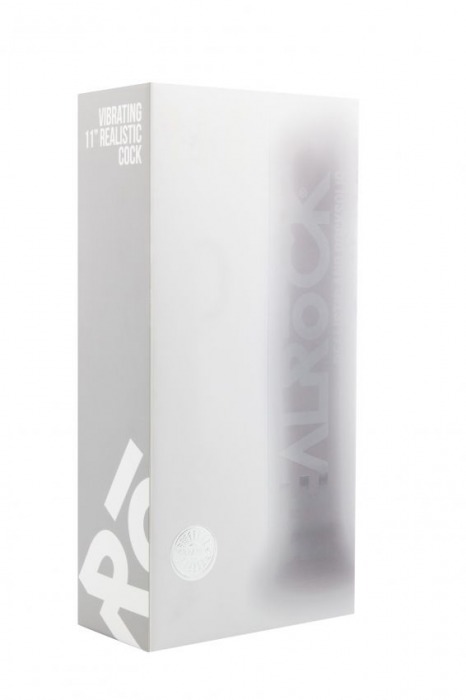Прозрачный вибратор-реалистик Vibrating Realistic Cock 11  - 27,5 см. - Shots Media BV