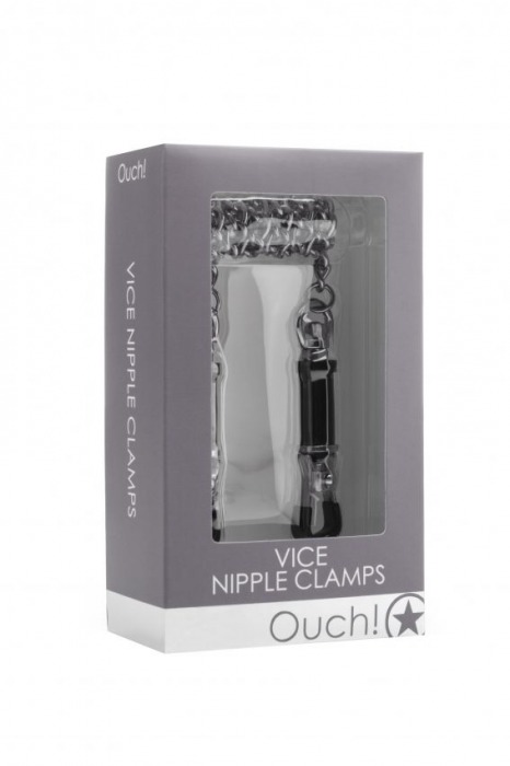 Серебристые зажимы для сосков Vice Nipple Clamps - Shots Media BV - купить с доставкой в Москве