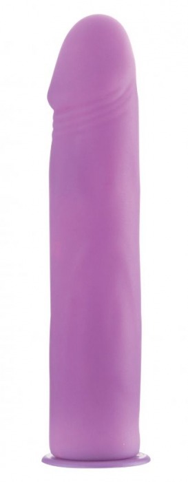 Фиолетовый страпон Deluxe Silicone Strap On 8 Inch - 20 см. - Shots Media BV - купить с доставкой в Москве