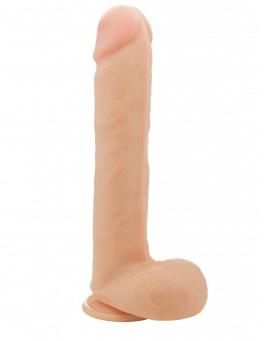 Телесный фаллоимитатор Realistic Cock 15  With Scrotum - 38 см. - Shots Media BV