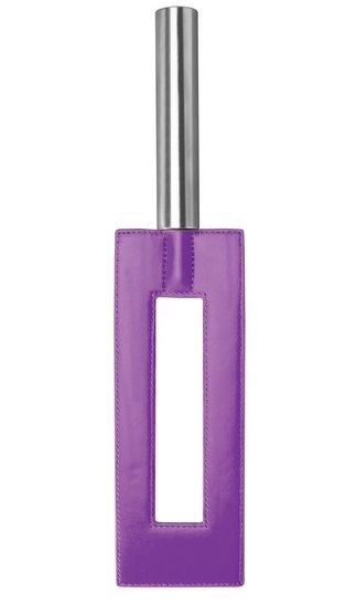 Фиолетовая шлёпалка Leather Gap Paddle - 35 см. - Shots Media BV - купить с доставкой в Москве