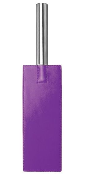 Фиолетовая прямоугольная шлёпалка Leather Paddle - 35 см. - Shots Media BV - купить с доставкой в Москве