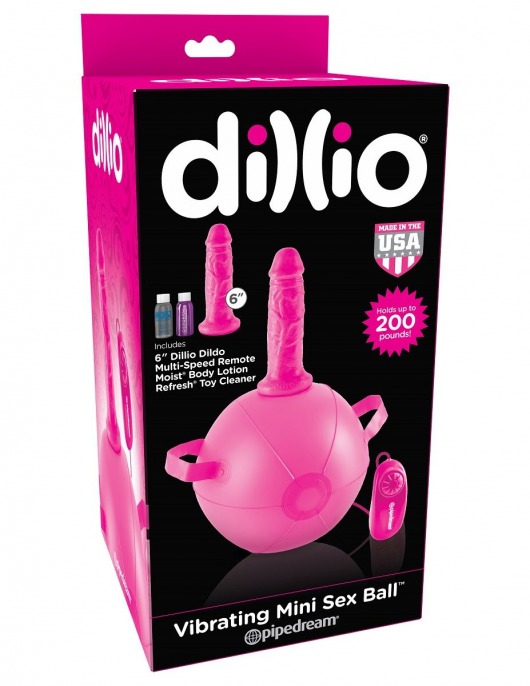 Розовый надувной мяч с вибронасадкой Vibrating Mini Sex Ball - 15,2 см. - Pipedream - купить с доставкой в Москве