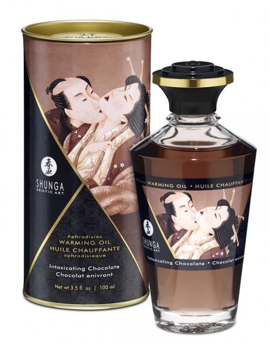 Массажное интимное масло с ароматом шоколада - 100 мл. - Shunga - купить с доставкой в Москве