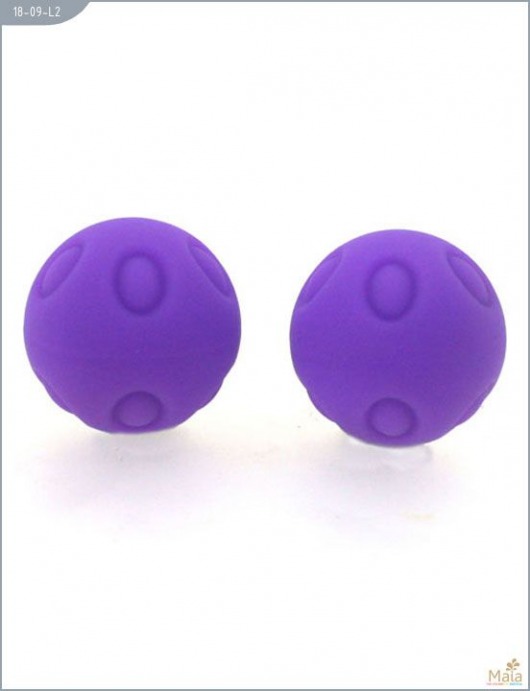Металлические шарики Wicked с фиолетовым силиконовым покрытием - Maia