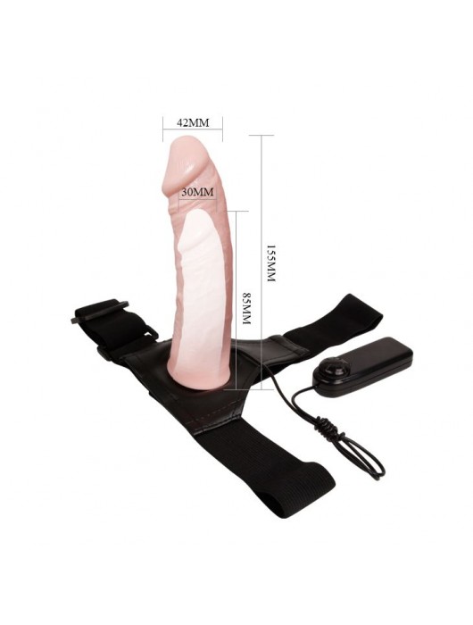 Женский страпон с вибрацией Ultra - 15,5 см. - Baile - купить с доставкой в Москве