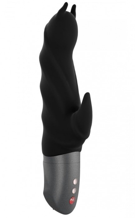 Чёрный вибратор Darling Devil с клиторальным отростком - 20,5 см. - Fun Factory