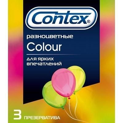 Разноцветные презервативы CONTEX Colour - 3 шт. - Contex - купить с доставкой в Москве