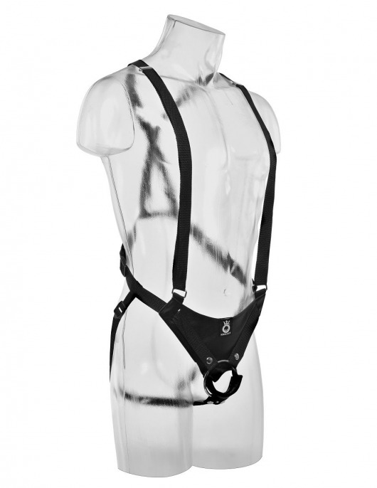 Страпон-система с телесной насадкой 10  Hollow Strap-On Suspender System - 25 см. - Pipedream - купить с доставкой в Москве