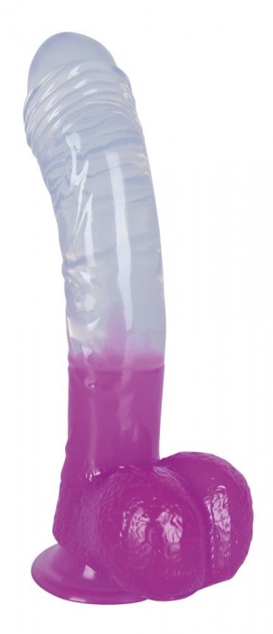 Прозрачно-фиолетовый гелевый фаллоимитатор Ready Mate - 19 см. - Orion