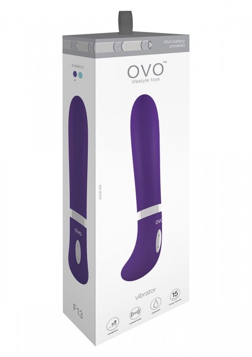 Фиолетовый вибратор OVO F13 - OVO