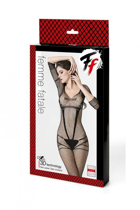 Оригинальный кэтсьюит-сетка с силуэтными линиями - Femme Fatale купить с доставкой