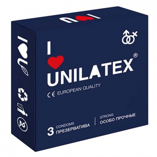 Ультрапрочные презервативы Unilatex Extra Strong - 3 шт. - Unilatex - купить с доставкой в Москве