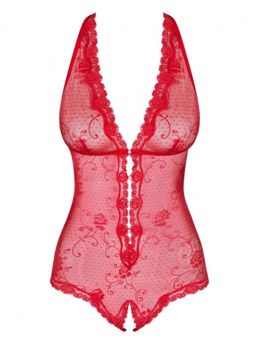 Кружевное боди Fiorenta с интимным доступом - Obsessive купить с доставкой