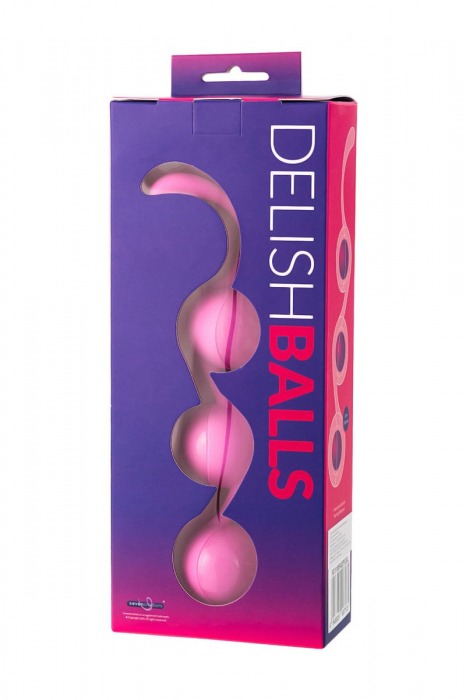 Розовые тройные вагинальные шарики из силикона DELISH BALLS - Seven Creations