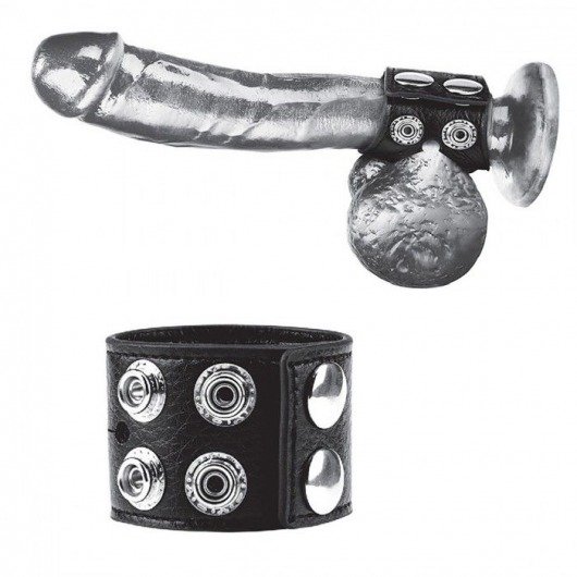 Ремень на член и мошонку 1.5  Cock Ring With Ball Strap - BlueLine - купить с доставкой в Москве
