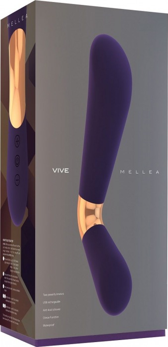 Фиолетовый силиконовый вибратор Mellea - 22,1 см. - Shots Media BV