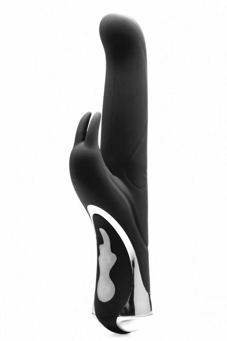 Чёрный перезаряжаемый вибратор Rechargeable Rabbit Purple - 23,5 см. - Shots Media BV