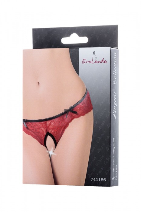 Кружевные трусики с пикантным вырезом - Erolanta купить с доставкой