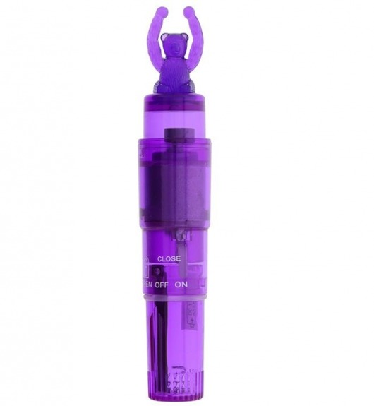 Фиолетовый клиторальный стимулятор-ракета с мишкой GOOD VIBES BEAR VIBRATOR - Dream Toys