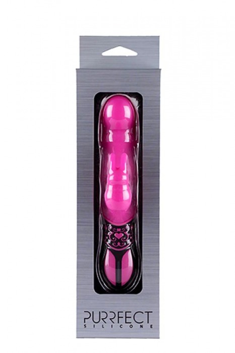 Розовый вибратор с клиторальным стимулятором PURRFECT SILICONE 10FUNCT. DUO VIBE PINK - Dream Toys