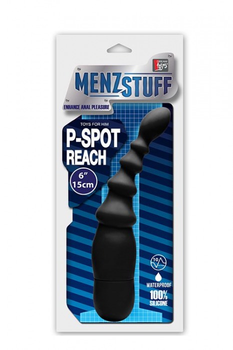 Чёрный вибромассажёр простаты MENZSTUFF P-SPOT REACH VIBE - Dream Toys - в Москве купить с доставкой