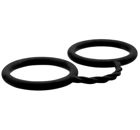 Чёрные силиконовые наручники BONDX SILICONE CUFFS - Dream Toys - купить с доставкой в Москве
