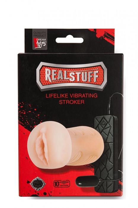 Мастурбатор-вагина REALSTUFF VIBRATING MASTURBATOR PUSSY с виброяйцом на пульте - Dream Toys - в Москве купить с доставкой