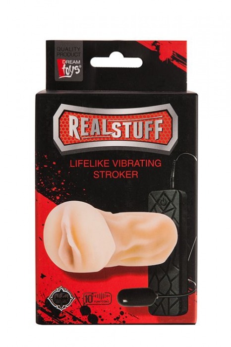 Мастурбатор-вагина с вибрацией REALSTUFF VIBRATING MASTURBATOR PUSSY - Dream Toys - в Москве купить с доставкой